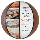 かわいい父の日 |パパ写真コラージュ バスケットボール (縦)