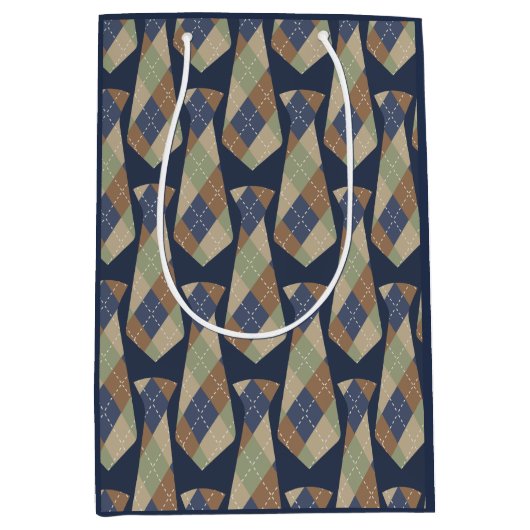 かわいい父の日 ミディアムペーパーバッグ (正面)