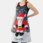 かわいい父パーソナライズされたクリスマス・サンタクロース エプロン (インサイチュ)