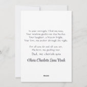 かわいい父親が息子と楽しく遊ぶ水彩画 シーズンカード (裏面)