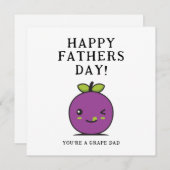 かわいい父親の日札 |ブドウパパカード シーズンカード (正面/裏面)