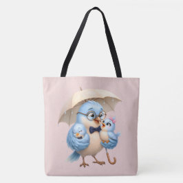 かわいい父鳥トートバッグ家族デザイン トートバッグ