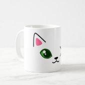 かわいい片目の猫マグ コーヒーマグカップ (正面左)