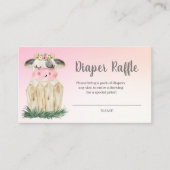 かわいい牛おむつラッフルエンクロージャカード エンクロージャーカード (正面)