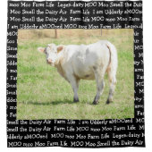 かわいい牛おもしろいのクローズアップフォトシャワーカーテン シャワーカーテン (正面)