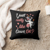 かわいい牛おもしろい牧場の動物 クッション (ブランケット)