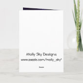 かわいい牛が月のハロウィーンから飛び降りた カード (裏面)