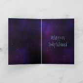 かわいい牛が月のハロウィーンから飛び降りた カード (内部)