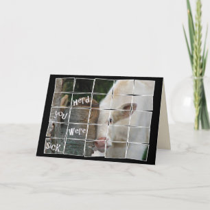 かわいい牛で元気に カード