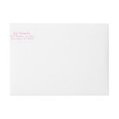 かわいい牛とハートのピンク バレンタインデー ラップアラウンドラベル (正面)