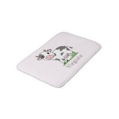 かわいい牛とピンクのバスマット バスマット (アングル)