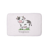 かわいい牛とピンクのバスマット バスマット (正面)