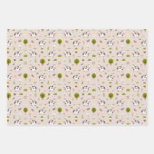 かわいい牛と花 ラッピングペーパーシート (正面)