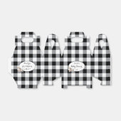 かわいい牛と黒バッファローのプレイド |赤ちゃんシャワー フェイバーボックス (折り畳みなし)