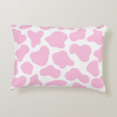 かわいい牛のアニマルプリントパターン美的ピンク アクセントクッション (裏面)