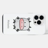かわいい牛のキャラクター iPhoneケース (裏面横)