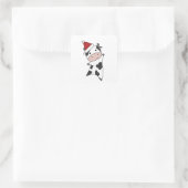 かわいい牛のクリスマスかわいい子供へ動物 スクエアシール (バッグ)