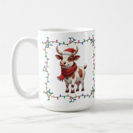 かわいい牛のクリスマスマグ コーヒーマグカップ