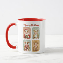 かわいい牛のクリスマス – モーリークリスマス マグカップ