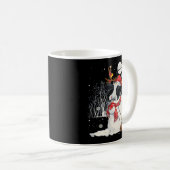 かわいい牛のスノーカウクリスマス牛の雪だるま冬のクリスマス コーヒーマグカップ (正面右)