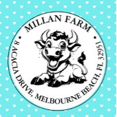 かわいい牛のテーマ セルフインキングスタンプ