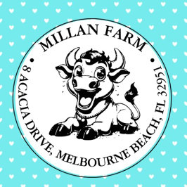 かわいい牛のテーマ セルフインキングスタンプ