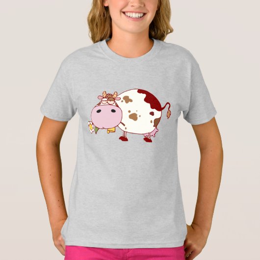 かわいい牛のデザイン 農場ライフ 牛好き ギフト 動物 Tシャツ (正面)