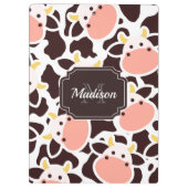 かわいい牛のパターン クリップボード (裏面)