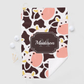 かわいい牛のパターン ゴルフタオル (インサイチュ)