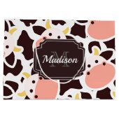 かわいい牛のパターン ラージペーパーバッグ (裏面)