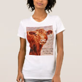 かわいい牛のファームリビングは人生のTシャツ Tシャツ (正面)