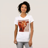 かわいい牛のファームリビングは人生のTシャツ Tシャツ (正面フル)