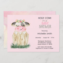 かわいい牛のフローラピンク金ゴールド