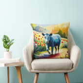 かわいい牛のフローラ畑 クッション (椅子)