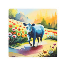 かわいい牛のフローラ畑