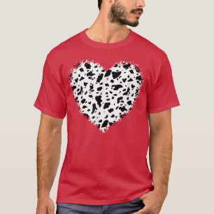 かわいい牛のプリントハート農家牛愛好家 Tシャツ