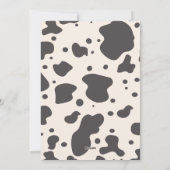 かわいい牛のプリント大人パーティー40歳の誕生日 シーズンカード (裏面)
