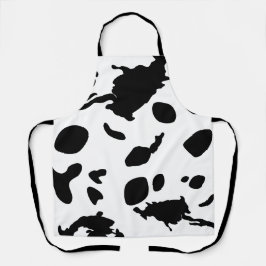 かわいい牛のプリント水の色エプロン エプロン