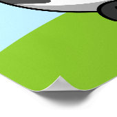 かわいい牛のプリント ポスター (角)