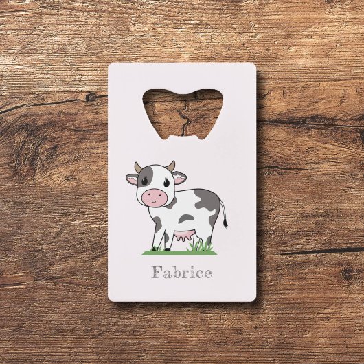 かわいい牛のボトルオープナー クレジットカード栓抜き