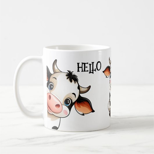 かわいい牛のマグカップ コーヒーマグカップ (左)
