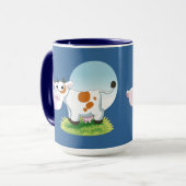 かわいい牛のマンガのマグカップ マグカップ (正面左)