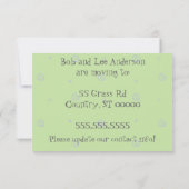 かわいい牛のモーカップルの発表 案内状 (裏面)