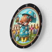 かわいい牛のレイン Children's 時計 (傾斜)