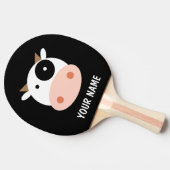 かわいい牛の動物漫画の卓球ゲーム 卓球ラケット (横)