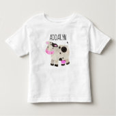 かわいい牛の子の名前幼児 トドラーTシャツ (正面)
