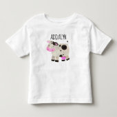 かわいい牛の子供の名前のトドラー トドラーTシャツ (正面)