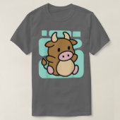 かわいい牛の子牛 Tシャツ (デザイン正面)