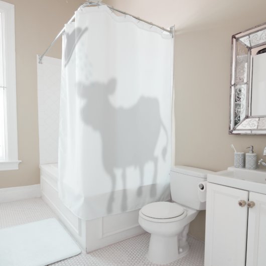 かわいい牛の影シルエットシャドー仲間シャワー シャワーカーテン (インサイチュ)