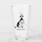 かわいい牛の恋人が名前を付ける タンブラーグラス (正面)